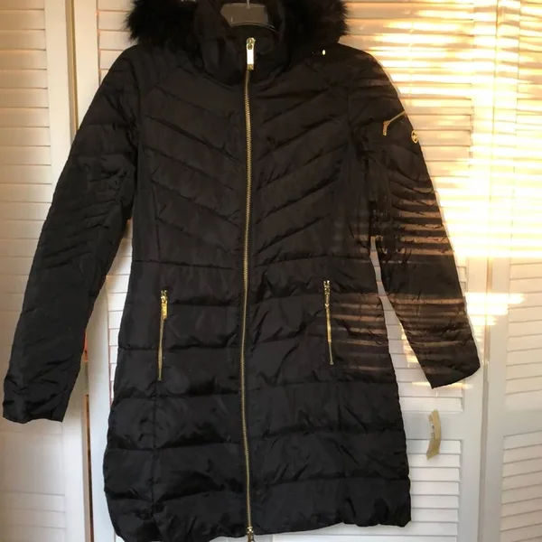 Michael Michael Kors Hooded Packable Down Puffer Coat, Created for Macy&s - Black