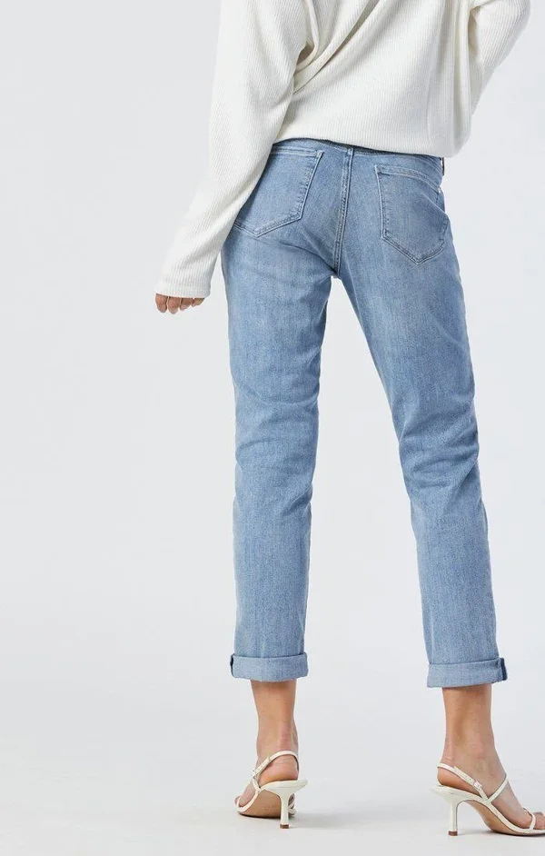 Mavi Women's ADA Boyfriend in Light Brushed Organic Blue - Women's Jeans