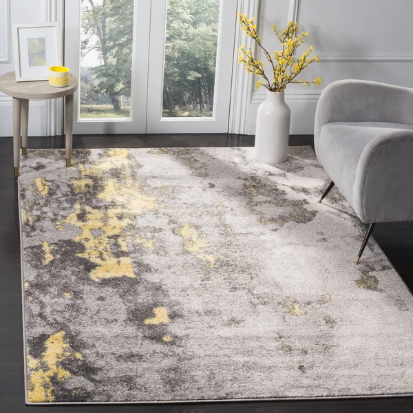 Safavieh ADR134H Adirondack Grey, Yellow Area Rug - 6& x 9&