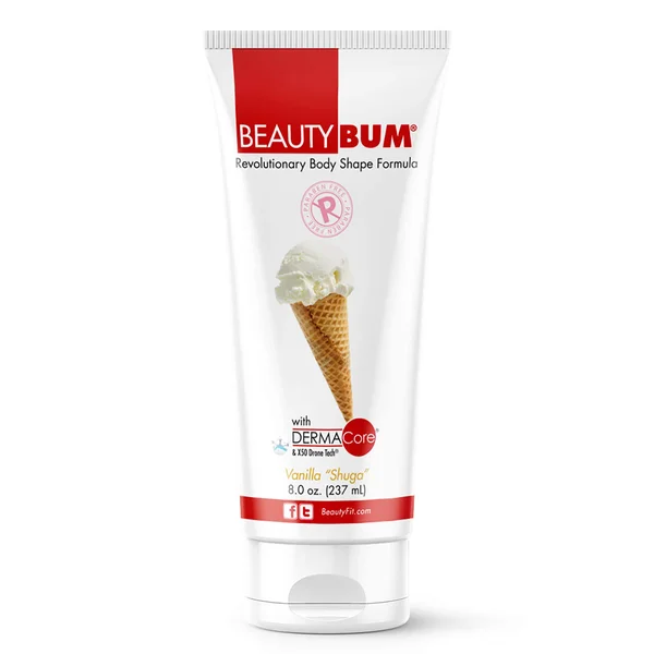 BeautyBum Toning Lotion Vanilla Shuga - 8 oz Cream - BeautyFit