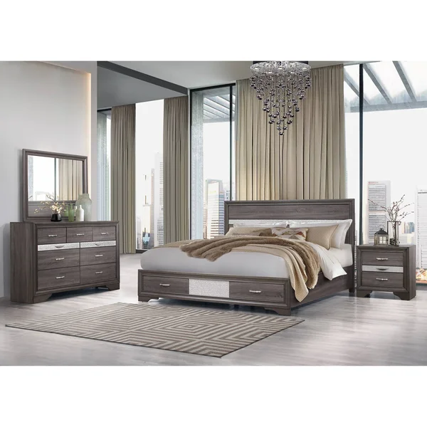 Global Furniture USA Seville Grey Dresser - 6-Drawer