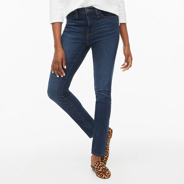 J.Crew Factory Womens 9x22 High-Rise Skinny Jean in Signature Stretch (Perfect Blue Wash, Size 29)