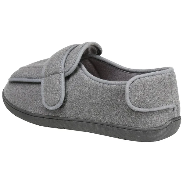 Men's Foamtreads Extra-depth Wool Slippers - for Sensitive Swollen Feet - Gray
