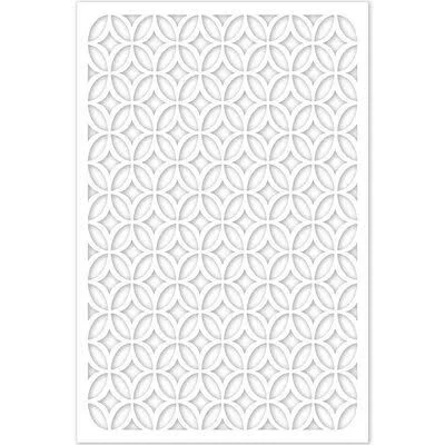 4 ft. H x 2.5 ft. W Moors Ellipses Vinyl Privacy Screen Acurio Latticeworks Finish: White
