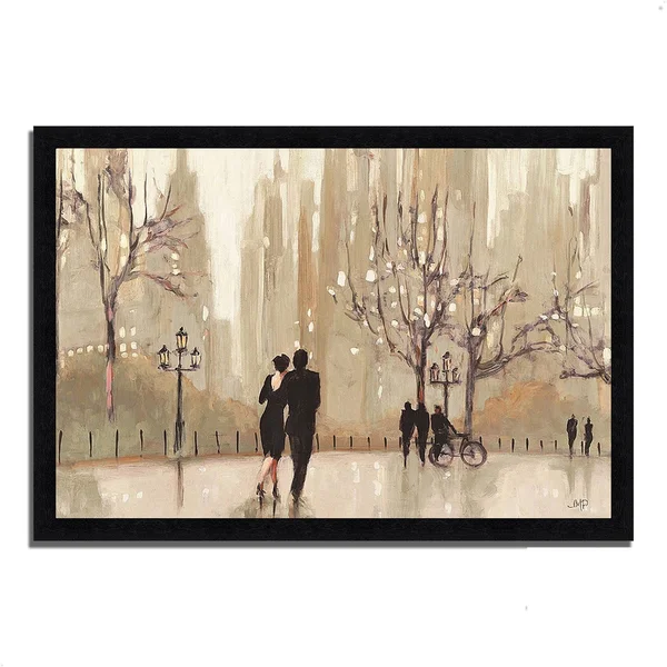 Tangletown Fine Art 23x22 x 33x22 An Evening Out Neutral by Julia Purinton Framed Painting Print