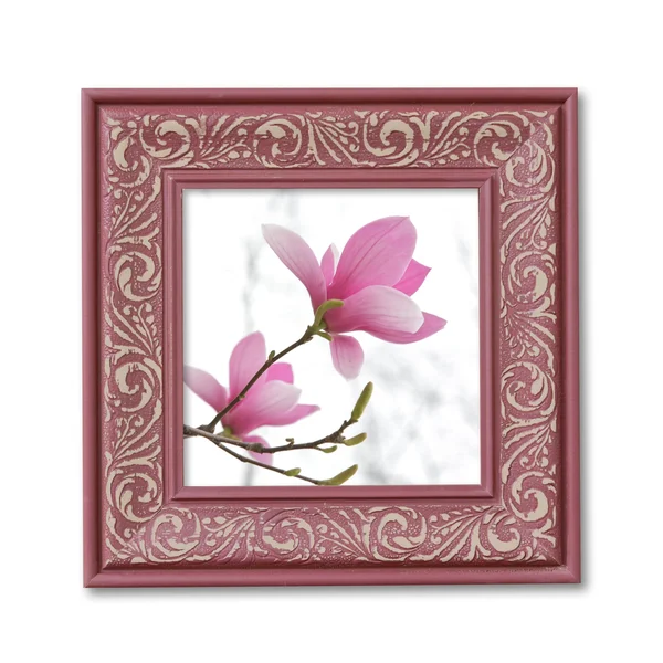 Modern Baroque Embossed Frame in Rose, 15x22 x 18x22
