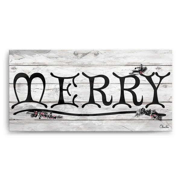 &Merry& Holiday Canvas Wall Art - Ready2HangArt 24x22 W x 12x22 H
