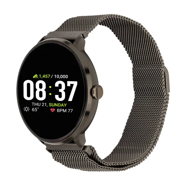 iTouch Sport Mesh Strap Smartwatch with Pedometer - Black Mesh