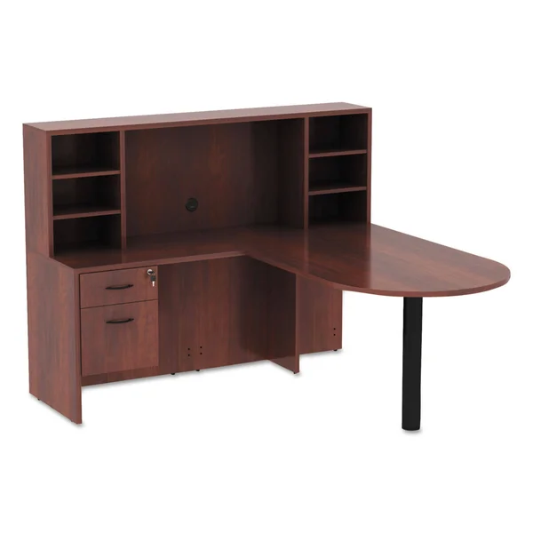 Alera Valencia Series D Top Desk - 71W x 35 1/2d x 29 5/8h, Medium Cherry