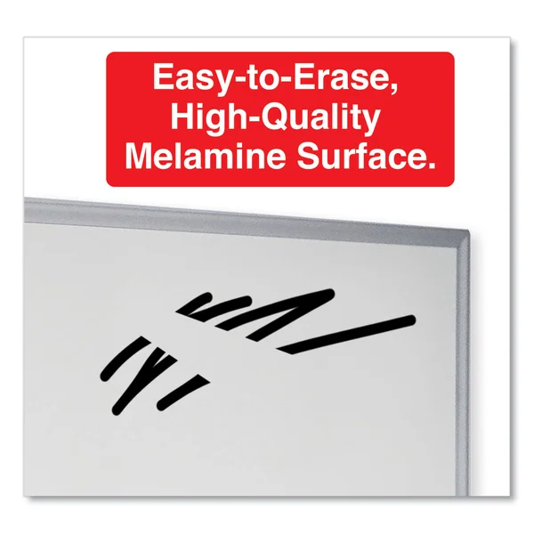 UNIVERSAL - Whiteboard - 72 in x 48 in - melamine - non-magnetic - white - silver frame