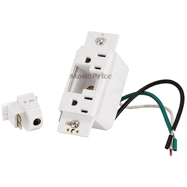 Monoprice 8476 Recessed Low Voltage Media Plate - White