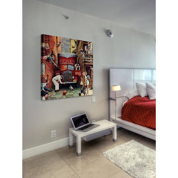 Marmont Hill Road Block by Norman Rockwell Painting Print on Canvas
