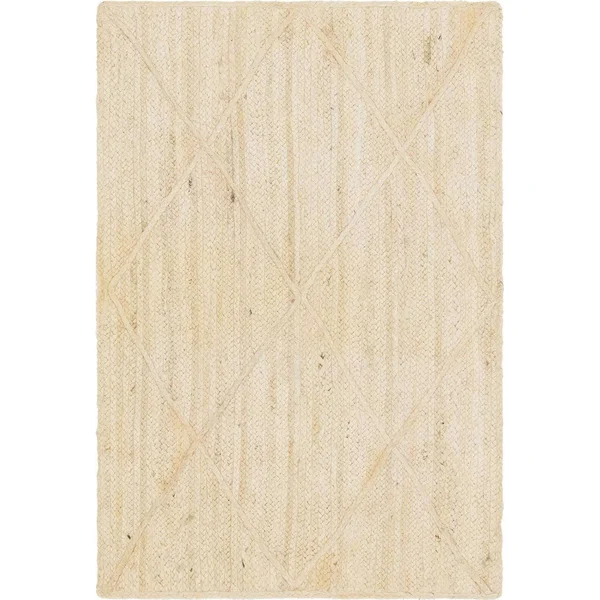 Braided Jute Rug Navy Blue, Rectangle 8& x 11&