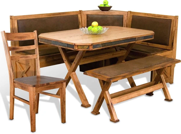 Sunny Designs Sedona NOOK Side Bench in Rustic Oak 0219RO2SB