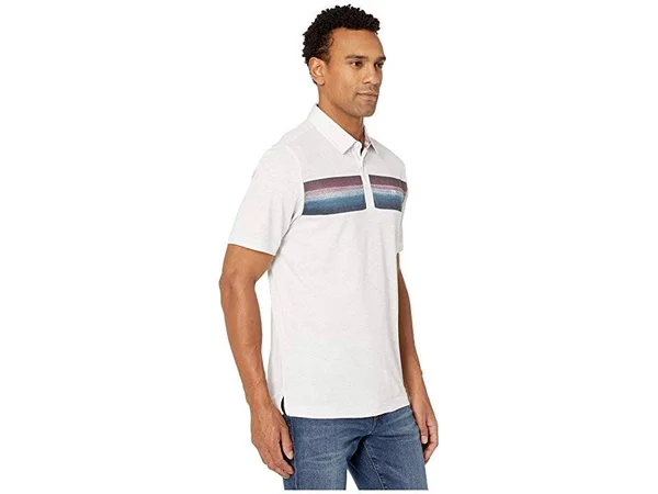 TravisMathew Men's Fredo Polo Heather White, XL