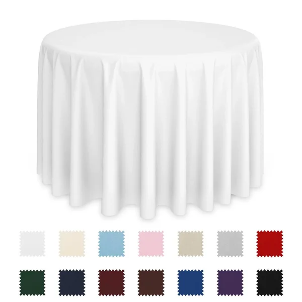 Lann&s Linens - 10 Premium 132x22 Round Tablecloths for Wedding/Banquet/Restaurant - Polyester Fabric Table Cloths - Navy Blue