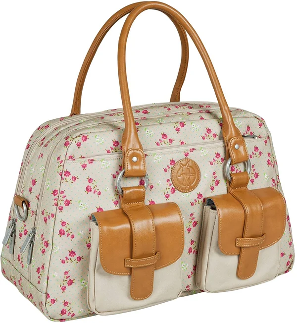 Lassig Vintage Metro Diaper Bag, Rosebud Fairytales