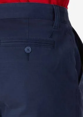 Nautica Men's Big & Tall Anchor Flat Front Twill Pants - True Navy