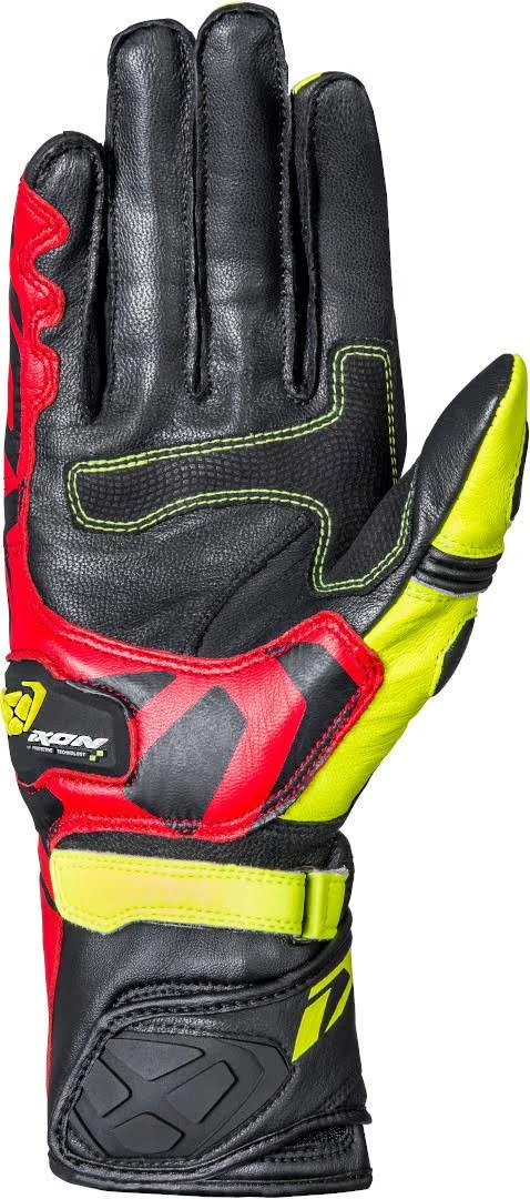 Ixon RS Circuit-R Motorcycle Gloves, black-red-yellow, Size M