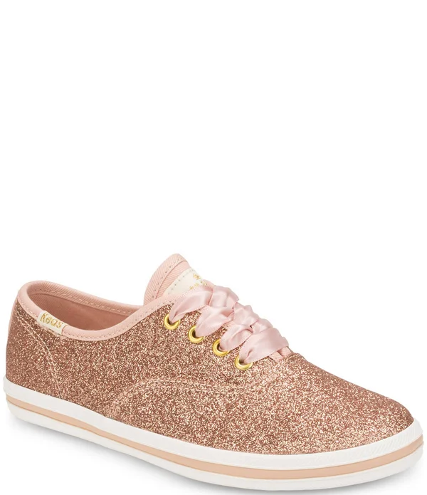 Keds x Kate Spade New York Champion Glitter Sneaker Rose Gold, Size 10 M Toddler Shoes