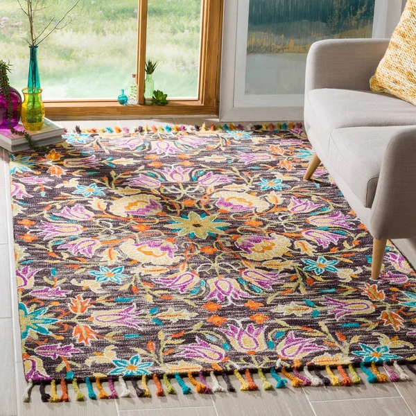 Safavieh Aspen APN115Z 8& x 10& Black - Purple Rug