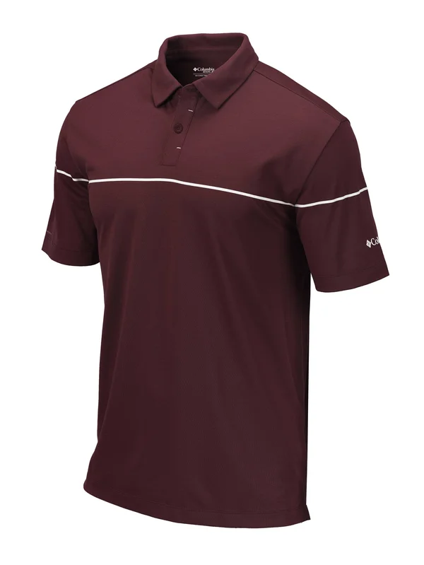 Columbia Men's Omni-Wick Breaker Golf Polo - L - Deep Maroon