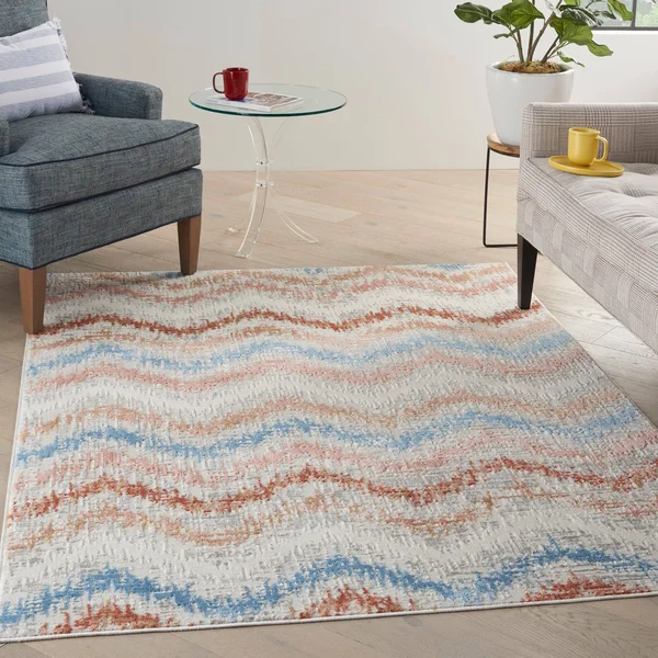 Nourison Elation ETN04 Area Rug - Ivory Multicolor, 4& x 6&