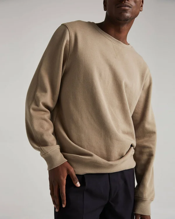 Richer Poorer Men's Recycled Fleece Sweatshirt - Size XL, Warm Grey