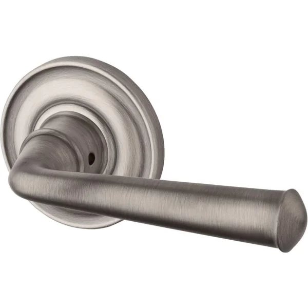 Baldwin PVFEDTRR152 Reserve Privacy Federal with Traditional Round Rose, Matte Antique Nickel Finish