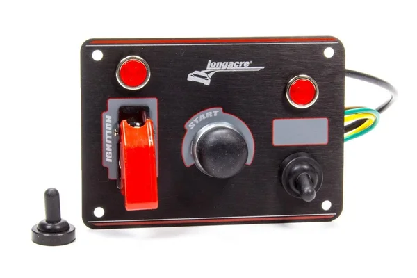 Longacre Black Anodize 3-3/8 x 3-5/8 in Dash Mount Switch Panel Kit P/N 44866