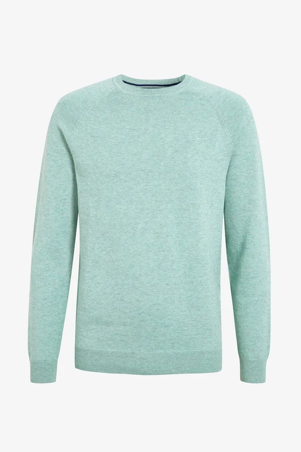 Superdry Orange Label Cotton Jumper, Green (S)