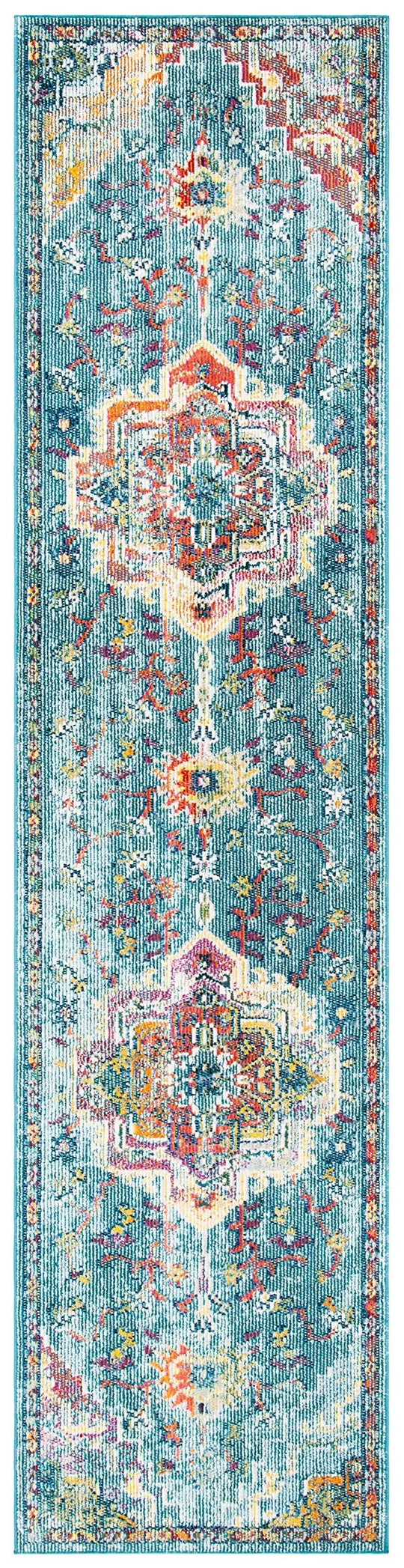 Safavieh Crystal Floretta Vintage Boho Medallion Rug - 2&2x22 x 11& - Teal/Orange