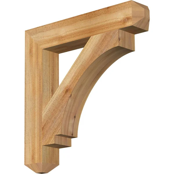 Ekena Millwork BKT04X24X24IMP04RWR 4x22W x 24x22D x 24x22H Imperial Craftsman Rough Sawn BRACKET, Western Red Cedar