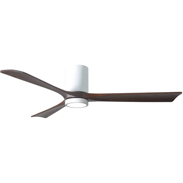 Irene Hugger Ceiling Fan with Light by Matthews Fan Company - Gloss White, IR3HLK-WH-WA-60
