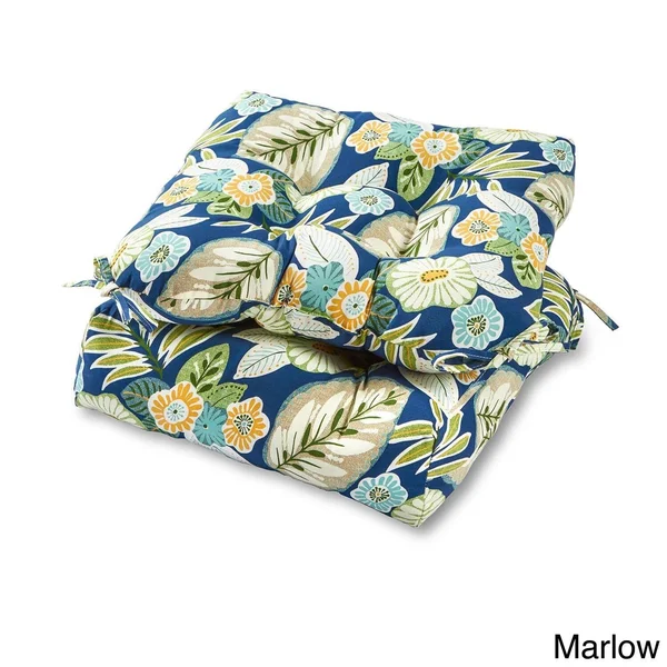 Greendale Home Fashions 20-inch Outdoor Chair Cushion (Set of 2) Timberland Floral