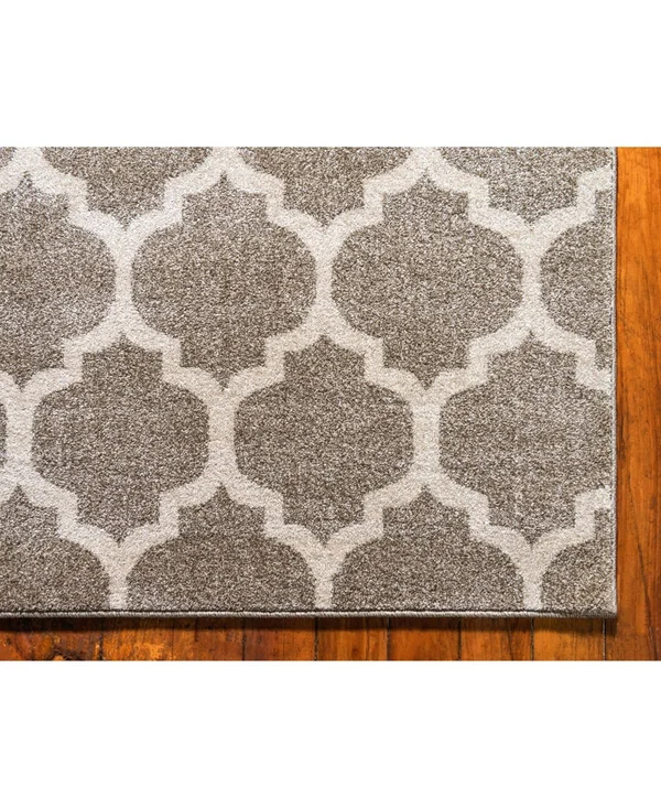 Unique Loom Philadelphia Trellis Area Rug - 6& x 9& - Light Brown