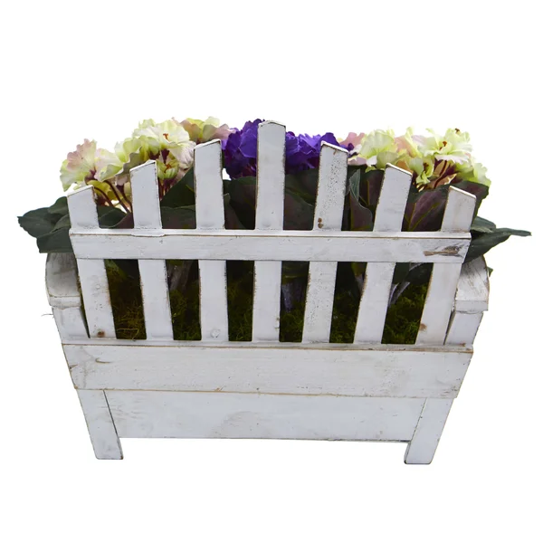 4.5& Sweet Bay Artificial Double Topiary Tree in Black Wash Planter - Nearly Natural
