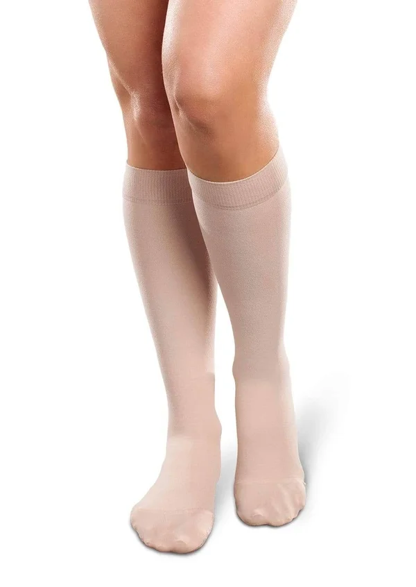 Therafirm Ease Opaque Women's 20-30mmHg Knee High, Medium Long, Coal