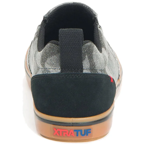 Xtratuf Men's Canvas Sharkbyte Deck Shoe - Black Camo, 7