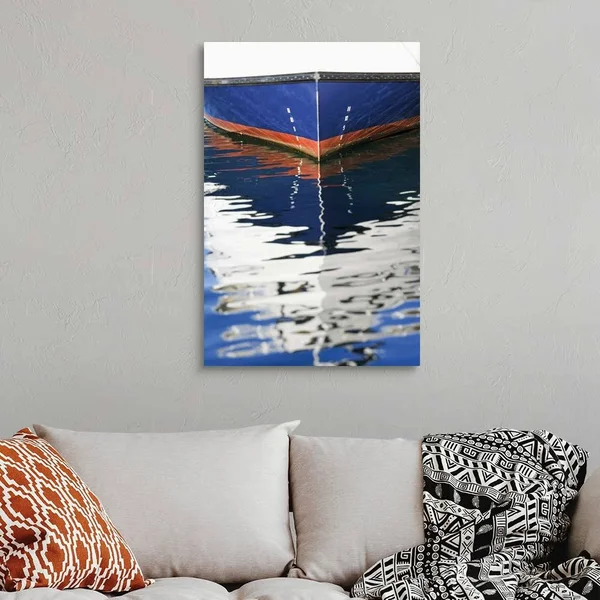 Reflection of Boat in Water - Canvas Wall Art, 24x36, Great Big Canvas