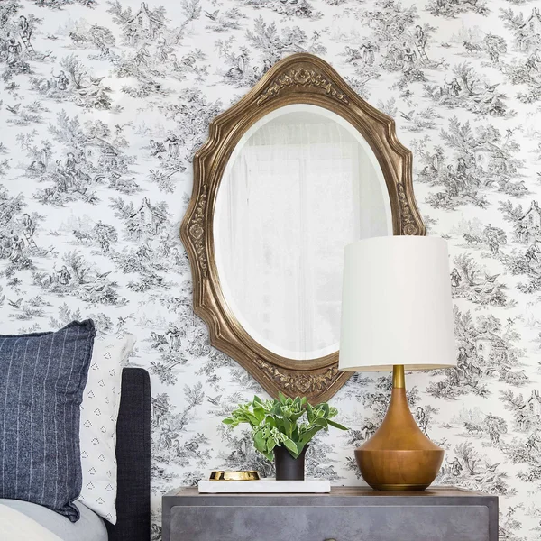 Howard Elliott Trafalga Mirror - Silver Leaf