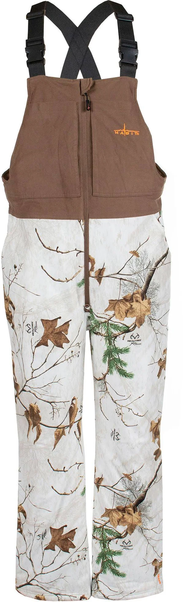Habit Men's Cedar Branch Insulated Waterproof Hunting Bib, XL, Realtree Snow