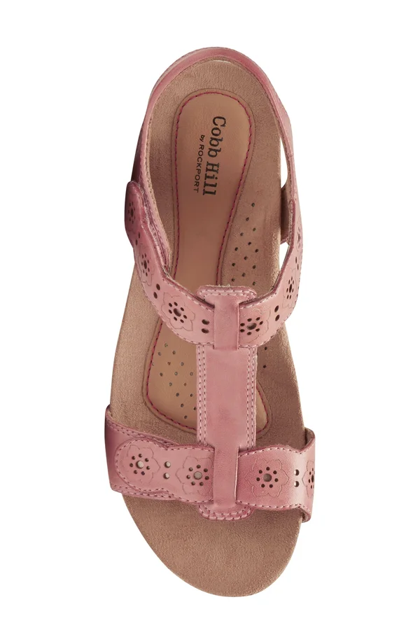 Cobb Hill Hollywood T-Strap Sandal - Black - 6.5 W