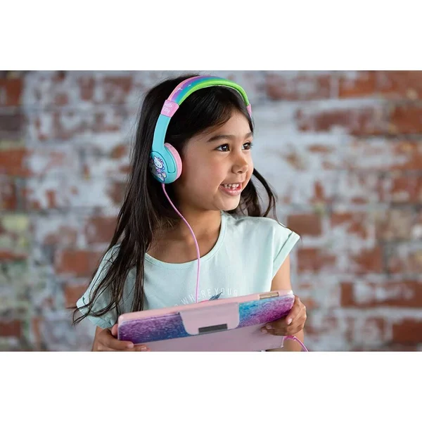 OTL Rainbow Hello Kitty Pink Kids Headphones - Multi-Coloured