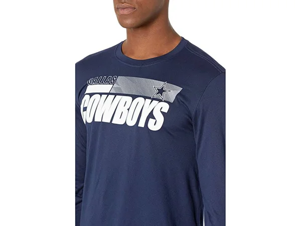 Nike Men's Dallas Cowboys Legend Sideline Long Sleeve T-Shirt, Navy, Size: Medium