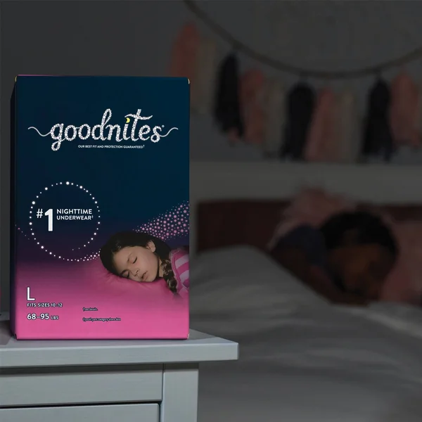 GoodNites Girls& Nighttime Bedwetting Underwear Huge Size - L - 75ct