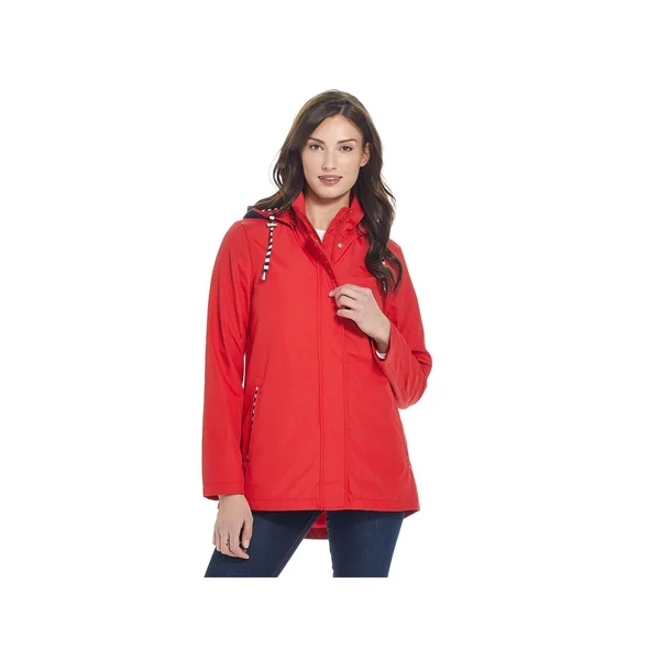 Weatherproof Women's Hooded Bonded Topper - Vermillion - Size Large