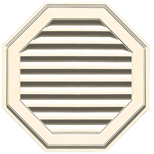 Builders Edge 120012727021 27x22 Octagon Vent 021, Sandstone Beige