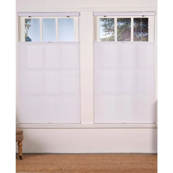 Perfect Lift Window Treatment Cut-to-Width White 1in. Cordless Light Filter Top Down Bottom Up Cellular Shade - 20in. W x 64in.