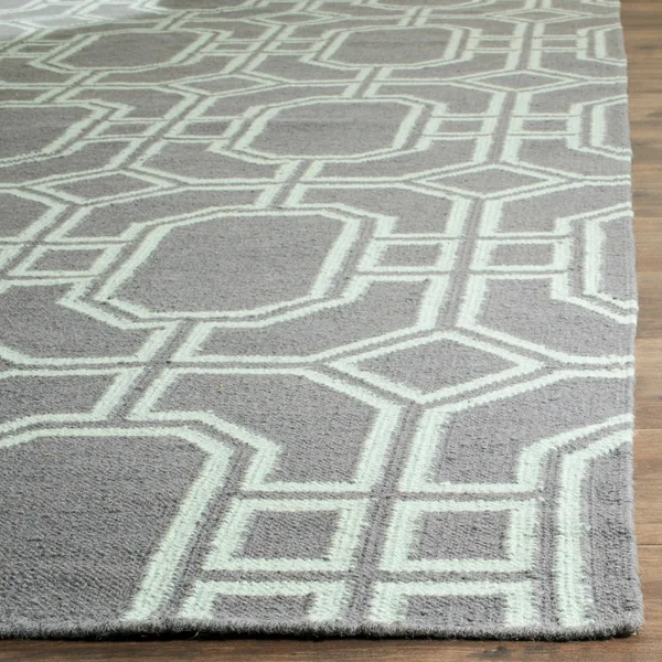 Safavieh 6& x 6& Square Dhurries DHU860B Blue, Orange Rug
